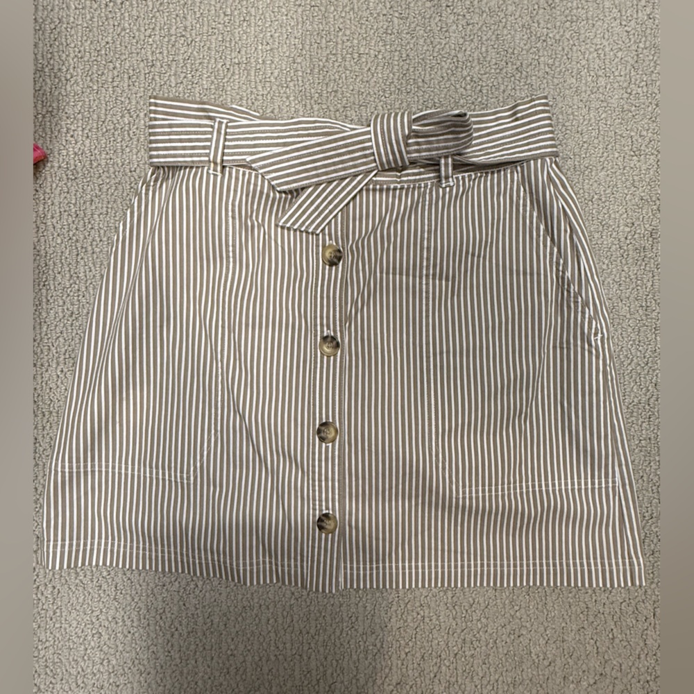 Abercrombie & Fitch Tan Striped Skirt